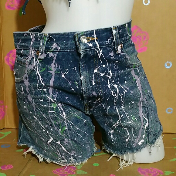 Vintage Levis 517 Cut Off Jean Shorts W29 - Picture 5 of 11